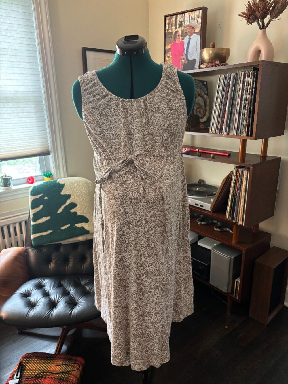 Baby Be Mine Maternity Nursing Dress Paisley Tie Waist Sleeveless